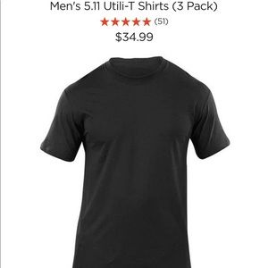 5.11 Black T’s Men’s Medium 2pk